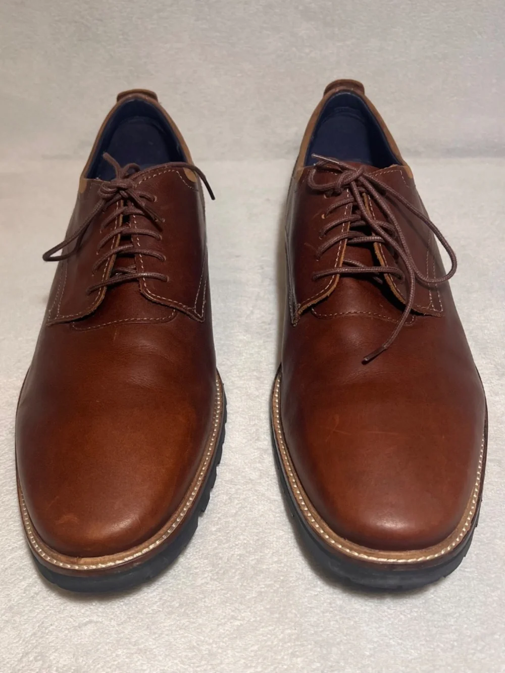 New Cole Haan Grand 360 Men’s Brown Leather Derby Oxford Dress Shoes Size 13 M